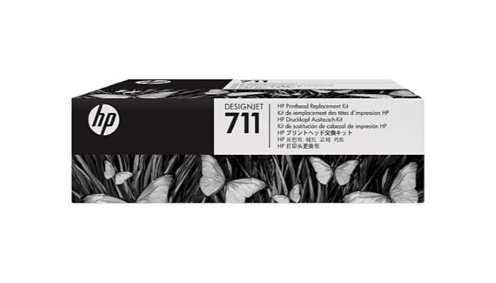 HP 711 Cabezal de Impresion Original + Pack de 4 Cartuchos de Tinta - C1Q10A