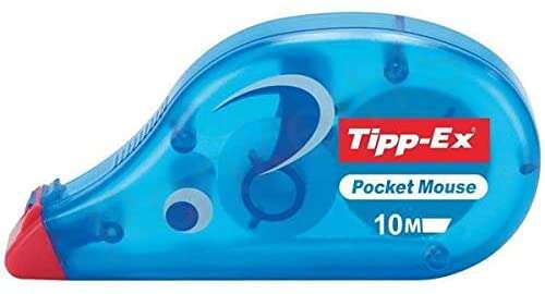 Tipp-Ex Pocket Mouse Cinta Correctora 4.20mm x 10m - Resistente - Escritura Instantanea - Capuchon Protector