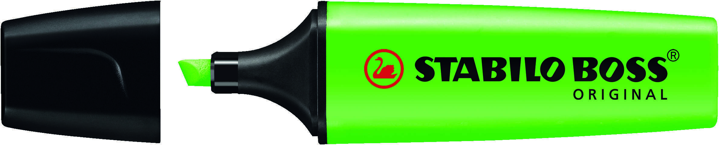 Stabilo Boss 70 Rotulador Marcador Fluorescente - Trazo entre 2 y 5mm - Recargable - Tinta con Base de Agua - Color Verde Fluorescente