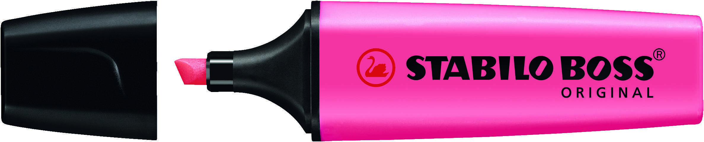 Stabilo Boss 70 Rotulador Marcador Fluorescente - Trazo entre 2 y 5mm - Recargable - Tinta con Base de Agua - Color Rosa Fluorescente