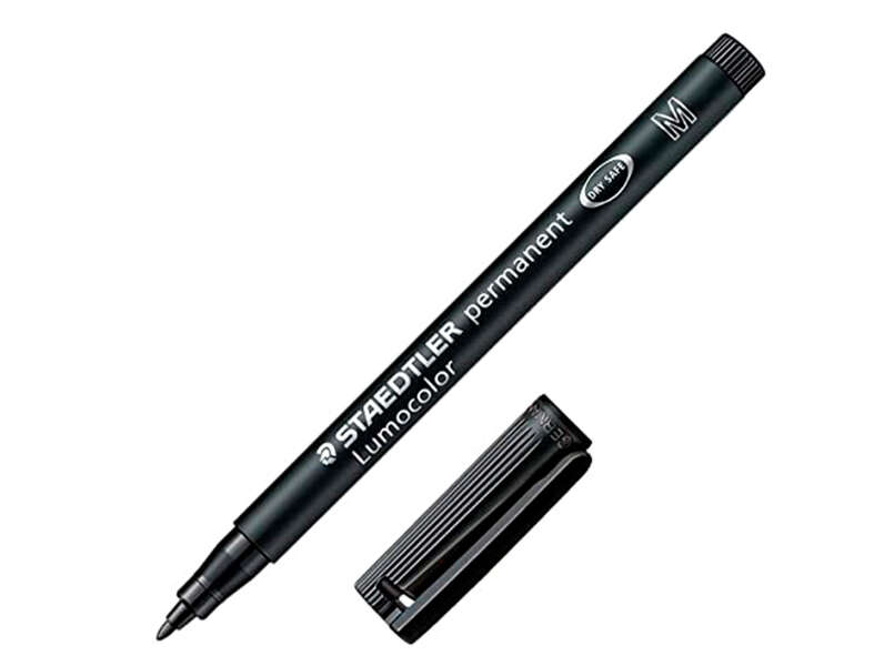 Staedtler Lumocolor 317 Rotulador Permanente - Punta Media Redonda - Trazo 1mm Aprox - Capuchon con Clip - Secado Rapido - Color