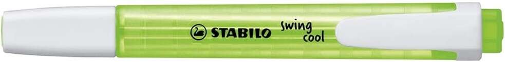 Stabilo Swing Cool Marcador Fluorescente - Cuerpo Plano - Punta Biselada - Trazo entre 1 y 4mm - Tinta con Base de Agua - Antise