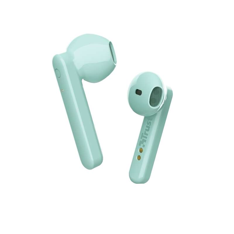 Trust Primo Touch Auriculares Inalambricos Bluetooth 5.0 - Control Tactil - Autonomia hasta 10h - Alcance 10m - Estuche de Carga - Color Turquesa