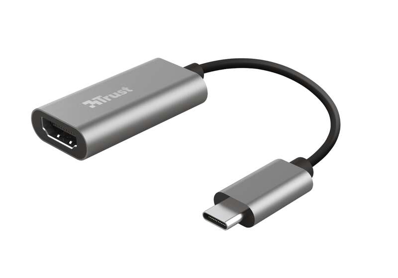 Trust Dalyx Adaptador USB-C a HDMI - Compatible con UHD 4K - Audio Multicanal - Aluminio