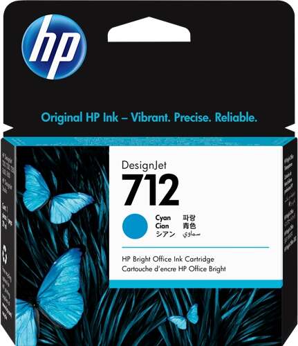 HP 712 Cyan Cartucho de Tinta Original - 3ED67A