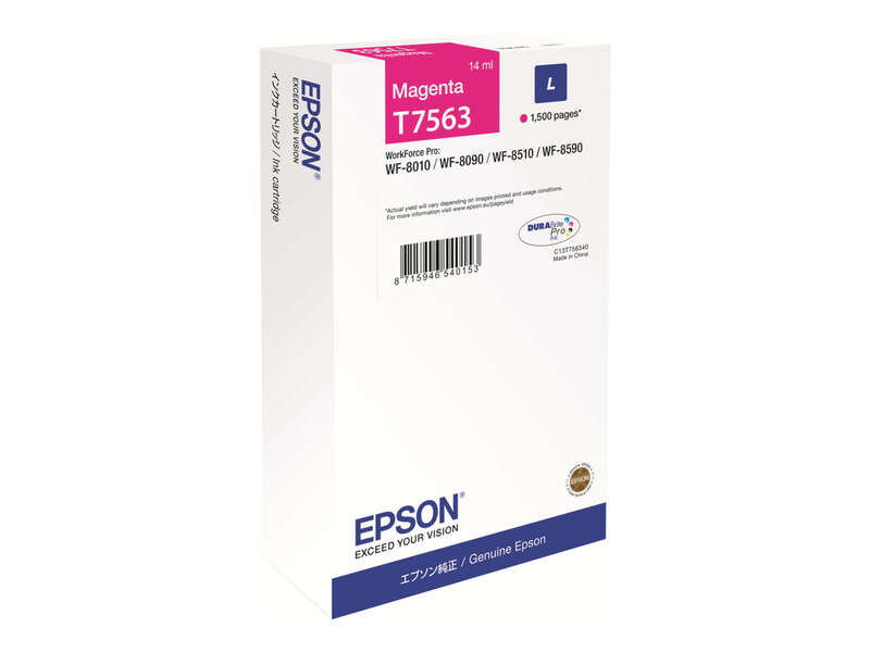 Epson T7563 Magenta Cartucho de Tinta Original - C13T756340/C13T75634N