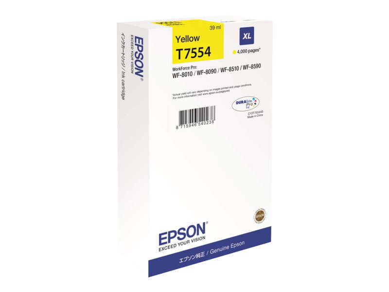 Epson T7554 Amarillo Cartucho de Tinta Original - C13T755440/C13T75544N