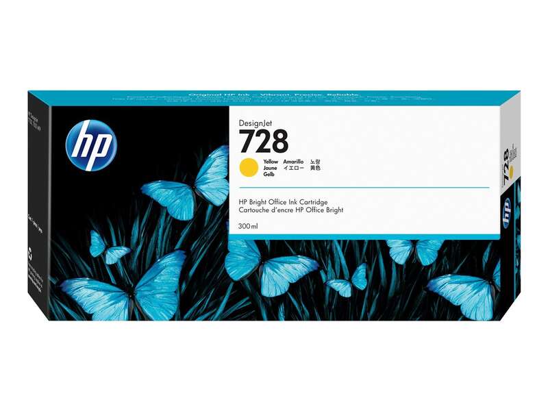 HP 728 Amarillo Cartucho de Tinta Original - F9K15A