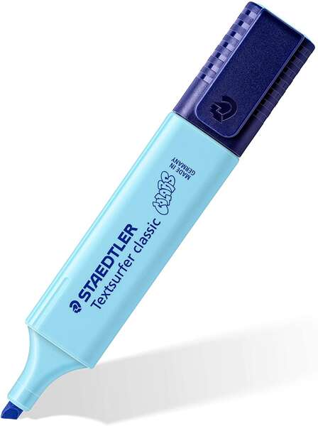 Staedtler Textsurfer Classic 364 Vintage Marcador Fluorescente - Punta Biselada - Trazo entre 1 - 5mm - Tinta con Base de Agua - Color Azul Cielo