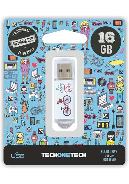 TechOneTech Be Bike Memoria USB 2.0 16GB (Pendrive)