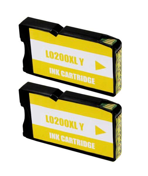 Lexmark 200XL Amarillo Pack 2 Cartuchos de Tinta Genericos - Reemplaza 14L0200