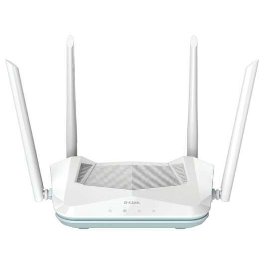 D-Link Eagle Pro AI AX1500 WiFi 6 Smart Router Doble Banda - Hasta 1200Mbps - 3 Puertos RJ45 10/100 Mbps - Control de Voz con Google/Alexa - 4 Antenas Externas - MU-MIMO y OFDMA