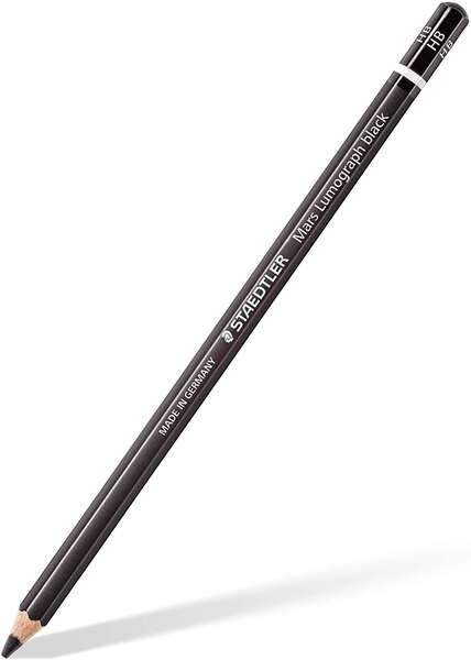 Staedtler Mars Lumograph Black Artist Pencil 100B Lapiz de Grafito - Mina HB - Resistencia a la Rotura - Madera de Bosques Sostenibles