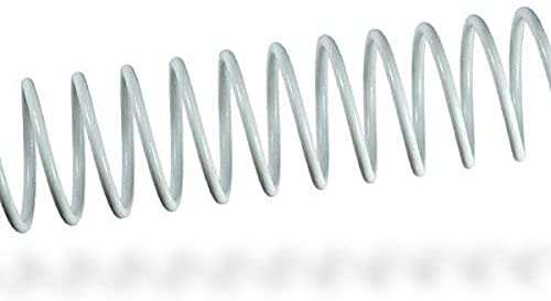 Fellowes Pack de 100 Espirales Metalicas 6mm - Hasta 20 Paginas - Color Blanco