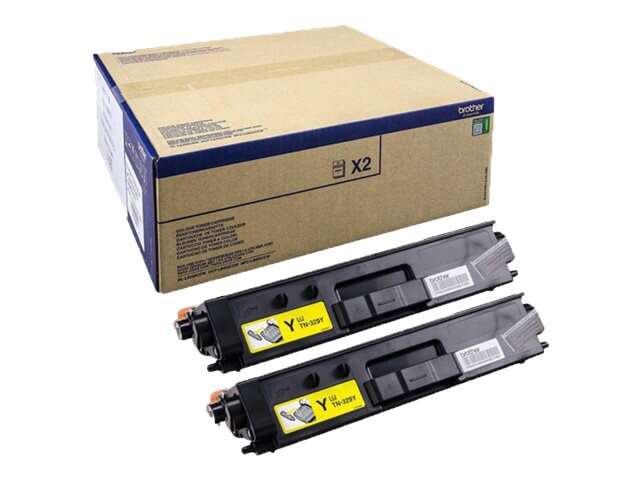 Brother TN329 Amarillo Pack de 2 Cartuchos de Toner Originales - TN329YTWIN