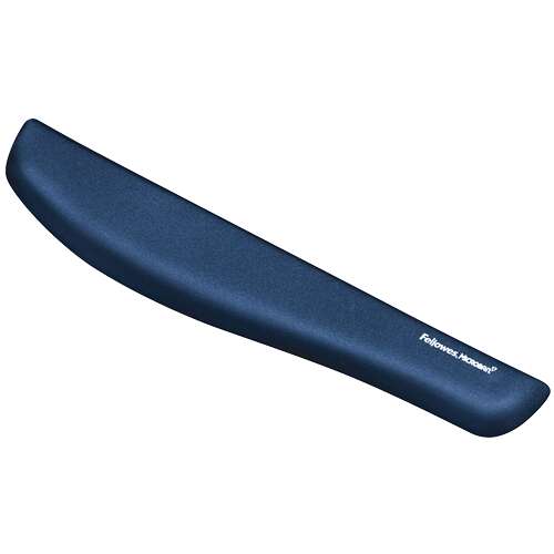 Fellowes PlushTouch Reposamuñecas para Teclado Foam Fusion - Proteccion Antibacterias - Material Extrasueve - Base Antideslizante - Color Azul