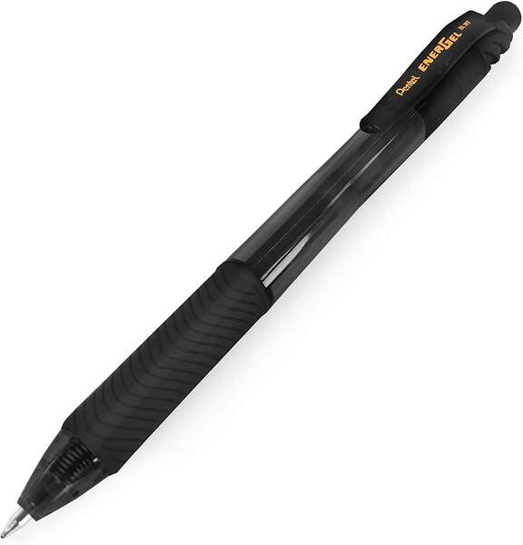 Pentel Energel X Boligrafo de Bola Retractil - Punta 0.7mm - Trazo 0.35mm - Tinta Gel - Recargable - Grip de Agarre - 50% de Mat