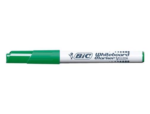 Bic Velleda 1741 Marcador para Pizarra - Punta de 4.5 mm - Trazo 1.4mm - Tinta con Base de Acetona - Borrado Optimo - Larga Duracion - Color Verde