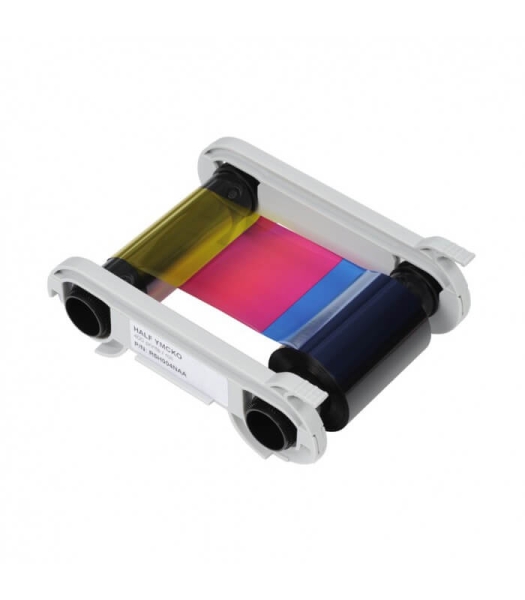 Evolis Ribbon Color YMCKO 1/2 Panel Cartucho de Cinta Original - 400 Impresiones por Rollo - R5H004NAA
