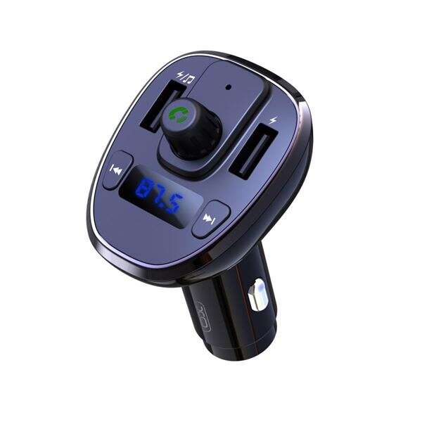 XO Transmisor Bluetooth 5.0 FM - Funcion Manos Libres - USB para Reproduccion y Carga - microSD - Pantalla Led