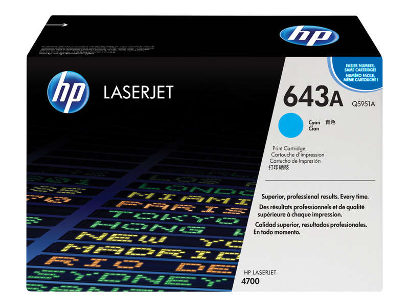 HP Q5951A Cyan Cartucho de Toner Original - 643A