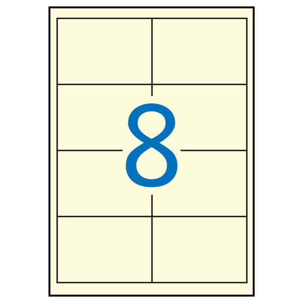 Apli Etiquetas Crema Permanentes 97.0 x 67.7 20 Hojas