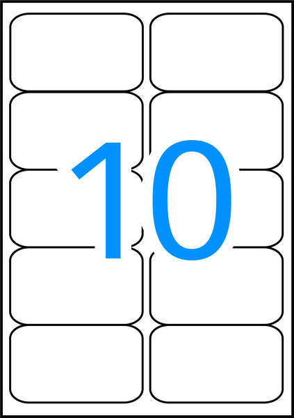 Apli Pack de 200 Etiquetas Resistentes a la Intemperie - Medidas 99.1x57mm - 20 Hojas por 10 Etiquetas - Adhesivo Permanente - Cantos Romos - Color Blanco