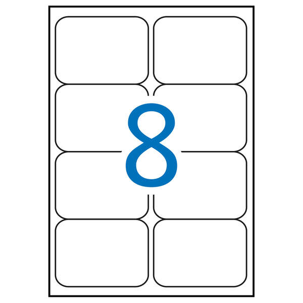 Apli Etiquetas Blancas Resistentes Intemperie 99.1 x 67.7mm 20 Hojas