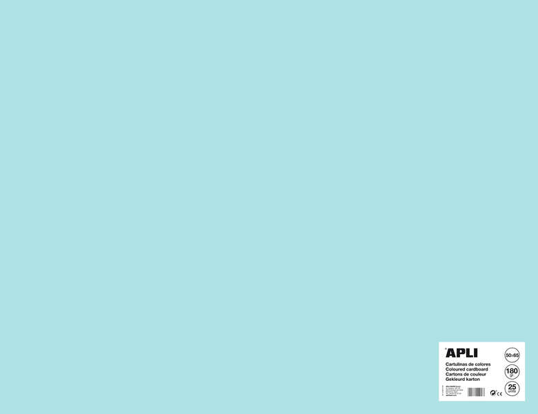 Apli Cartulina Azul Claro 50 x 65cm 170g 25 Hojas