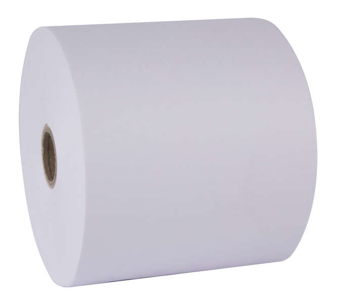 Apli Papel Electra Rollo - 57x65x12mm - Resistente al Agua y al Desgarro - Ideal para Etiquetas y Señalizacion - Blanco