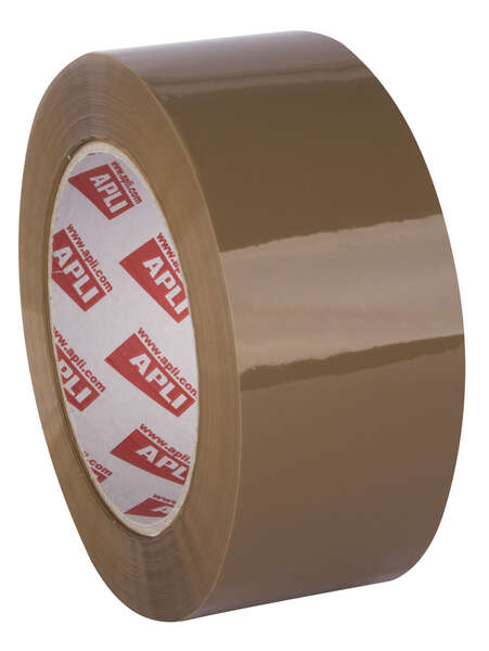 Apli Precinto Estandar sin Ruido Pp Acrilico 48mm x 132m - Grosor 28?m - Resistente y Duradero - Marron