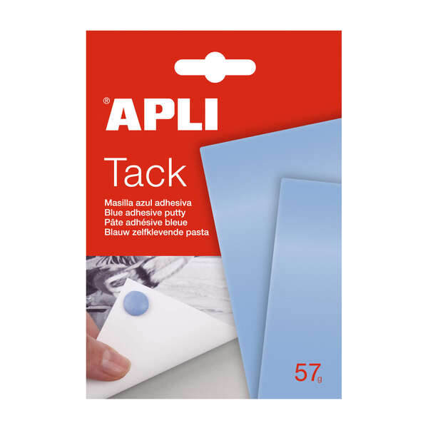 Apli Tack Masilla Azul 57g - Reutilizable - No Deja Residuos - Facil de Moldear Azul