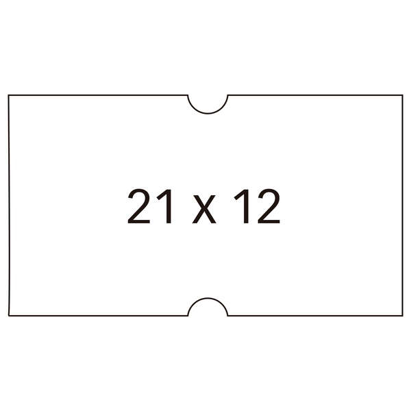 Apli Pack de 6000 Etiquetas Blancas para Maquinas Etiquetadoras de Precios de 1 Linea - Tamaño 21 x 12mm - 6 Rollos con 1000 Eti