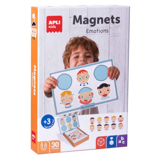 Apli Kids Juego Magnetico Emociones  - 30 Fichas Tematicas - Fomenta la Observacion y la Imaginacion - Recomendado para Niños a partir de 3 Años