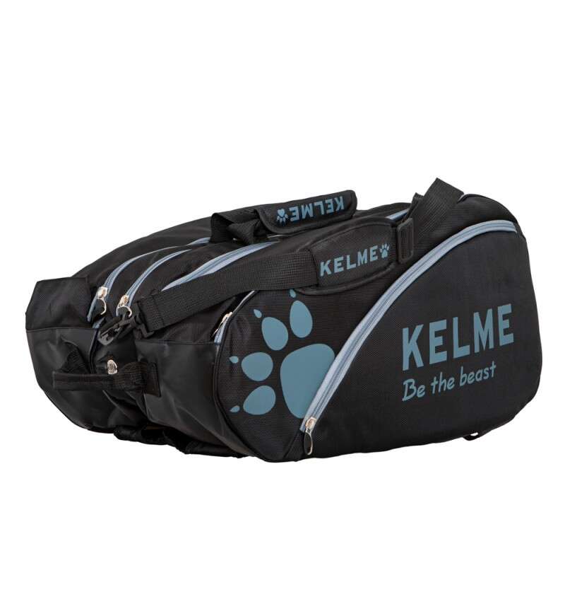 Kelme Paletero Premium - Amplio Departamento Central para 3 Palas - 2 Compatimentos para Ropa - Compartimento con Aireacion - Bolsillos Pequeños Interiores y Exteriores