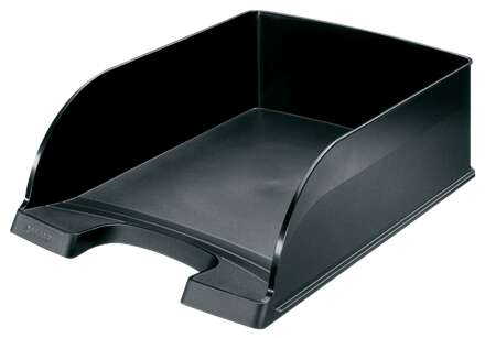 Leitz Plus Jumbo Bandeja Portadocumentos de Gran Capacidad - Formato Vertical A4 - Hasta 8uds Apilables - Color Negro