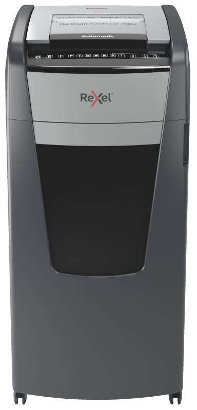 Rexel Optimum Autofeed 750M Destructora Automatica Micro Corte P-5 - Alimentacion Automatica de hasta 750 Hojas A4 - Papelera de 140L - Ruedas Giratorias - Tecnologia Anti Atascos
