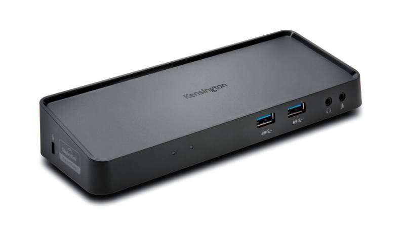 Kensington Replicador de Puertos USB 30 Universal Sd3600 - Video HD Doble de 1080P - Dos Puertos USB 30 Delanteros - Cuatro Puertos USB 20 Traseros - Placa de Montaje Vesa - Software de Ajuste de Pantalla - Color Negro