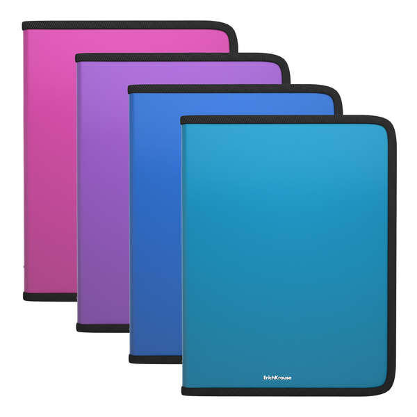 Erichkrause Carpetas con Cremallera Matt Vivid - A4+ - Colores Surtidos