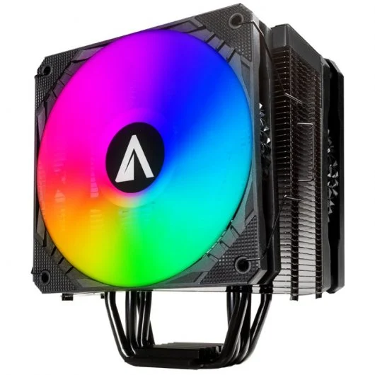 Abysm Gaming Snow IV ARGB Ventilador CPU 120mm con Disipador 4 Heatpipes - Iluminacion ARGB - Velocidad Max. 1600rpm - Color Negro