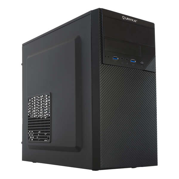 Unykach Aero C20 Caja MicroATX - Fuente de Alimentacion 500W Incluida - Tamaño Disco Soportado 3.5", 2.5" - USB-A 3.0 y Audio