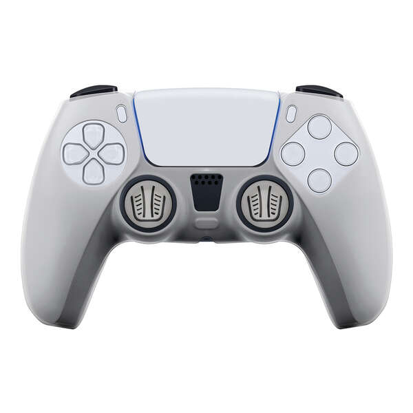 FR-TEC Funda de Silicona Transparente + Grips para Dualsense PS5 - Proteccion sin Alterar el Aspecto - Mejora el Agarre y Evita