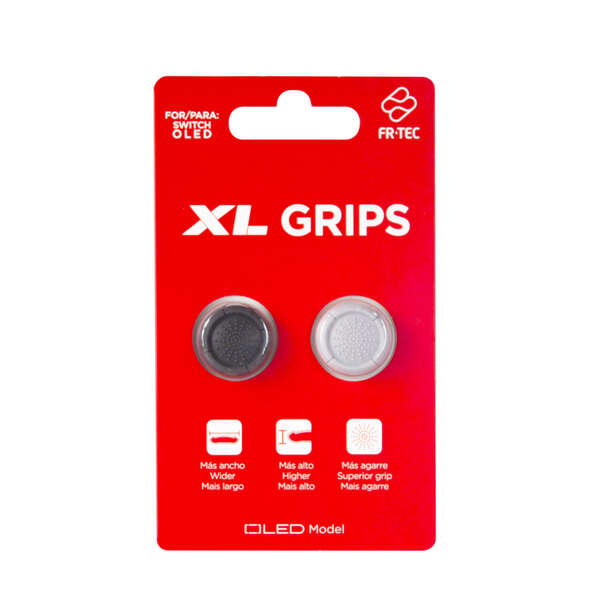 FR-TEC Grips Nintendo Switch Oled XL - Mayor Base en el Grip - Mejor Agarre y Precision - Material Superresistente - Facilita Ag