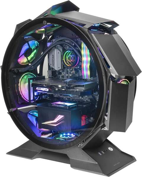 Mars Gaming Caja de PC MCORB Micro-ATX con Ventiladores de 120mm - Doble Ventana de Cristal Templado - Espacio para CPU Coolers