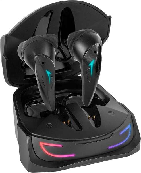 Mars Gaming Auriculares Inalambricos Premium TWS MHI-ULTRA - ANC+ENC+PASIVA - Sonido Neographene - 24h de Bateria - RGB Flow - Bluetooth 5.3 - IPX4 - APP Control - Color Negro