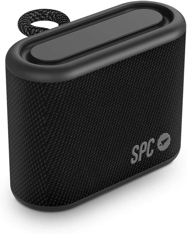 SPC Altavoz Inalambrico de 24 Horas de Autonomia - 145x45x90mm - Diseño Mini y Portatil - 5W de Potencia - Proteccion IPX7 - True Wireless Stereo - Color Negro