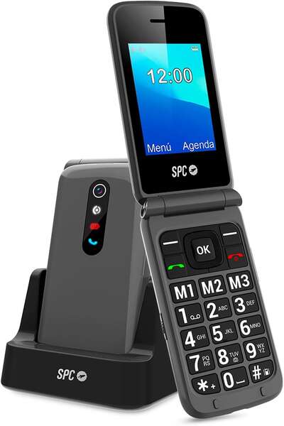SPC Stella 2 Telefono Movil Boton SOS - de Tapa para Personas Mayores - Boton de Emergencias - Botones y Teclas Grandes - Ayuda