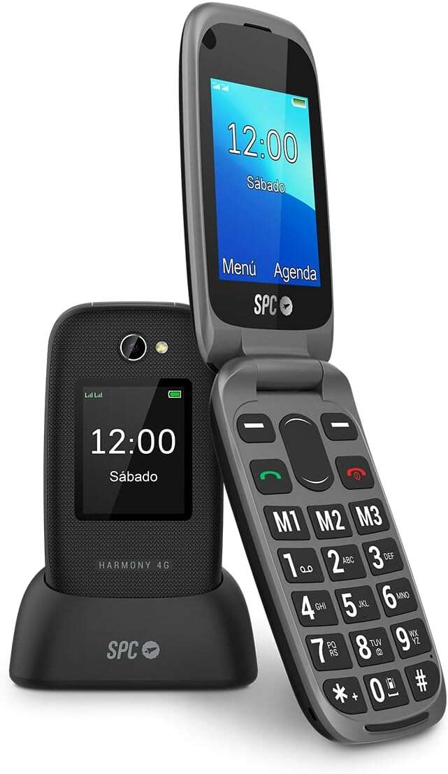 SPC Harmony 4G Telefono Movil para Mayores - Botones Grandes Retroiluminados - Volumen de Timbre de hasta 97.5Db - Compatible co