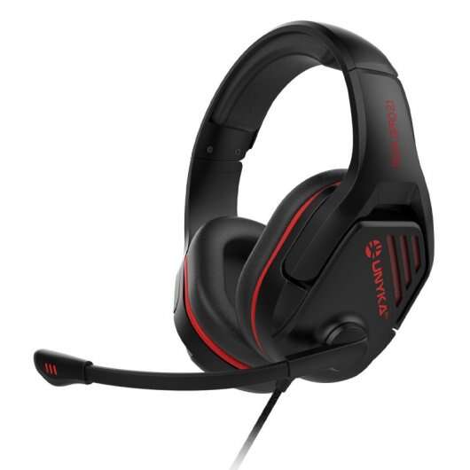 Unykach Gaming Nova Gpro Black 2.1 Auriculares con Microfono Ajustable - Diadema Ajustable - Almohadillas Acolchadas - Controles en Cable - Cable de 1.20m - Color Negro