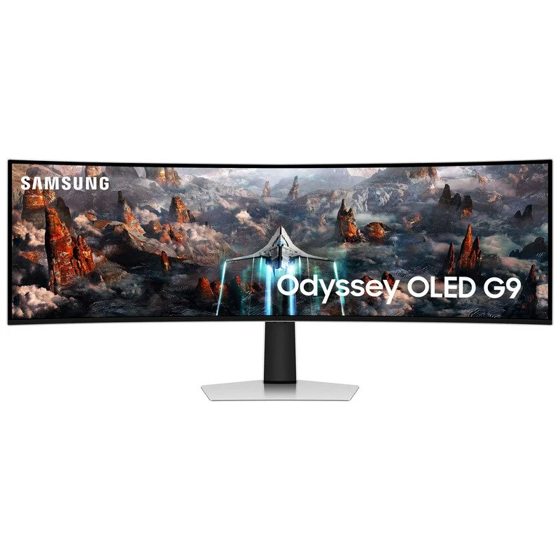 Samsung Odyssey G9 Monitor Curvo 49" OLED Dual QHD 240Hz  FreeSync Premium Pro - Respuesta 0.03ms - 32:9 - USB, HDMI, DisplayPort - VESA 100x100mm